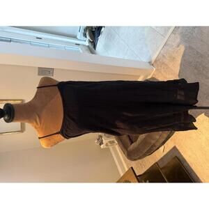 Xirena Black Sleeveless Gauze Midi Dress with Tie Back, Size Small